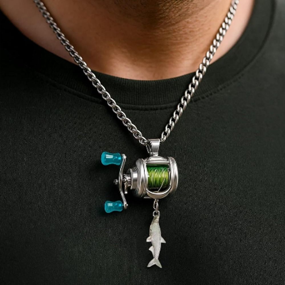 Fishing Line Spool - Mini vismolen ketting vissen roterende handgreep