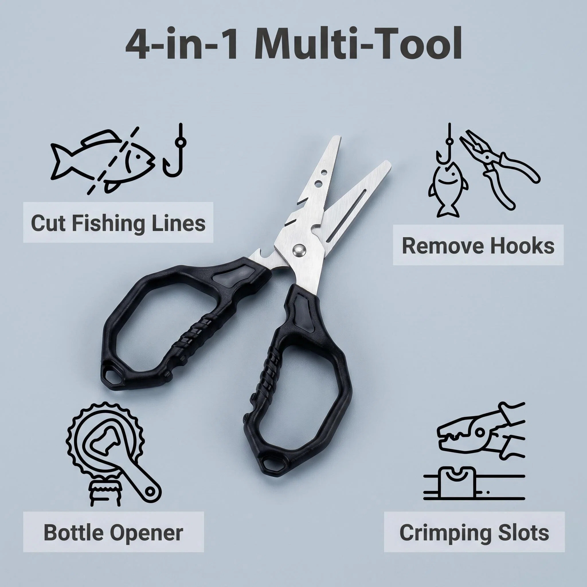 Multifunctionele visschaar van - Fishing Line Cutter recensie en prijs