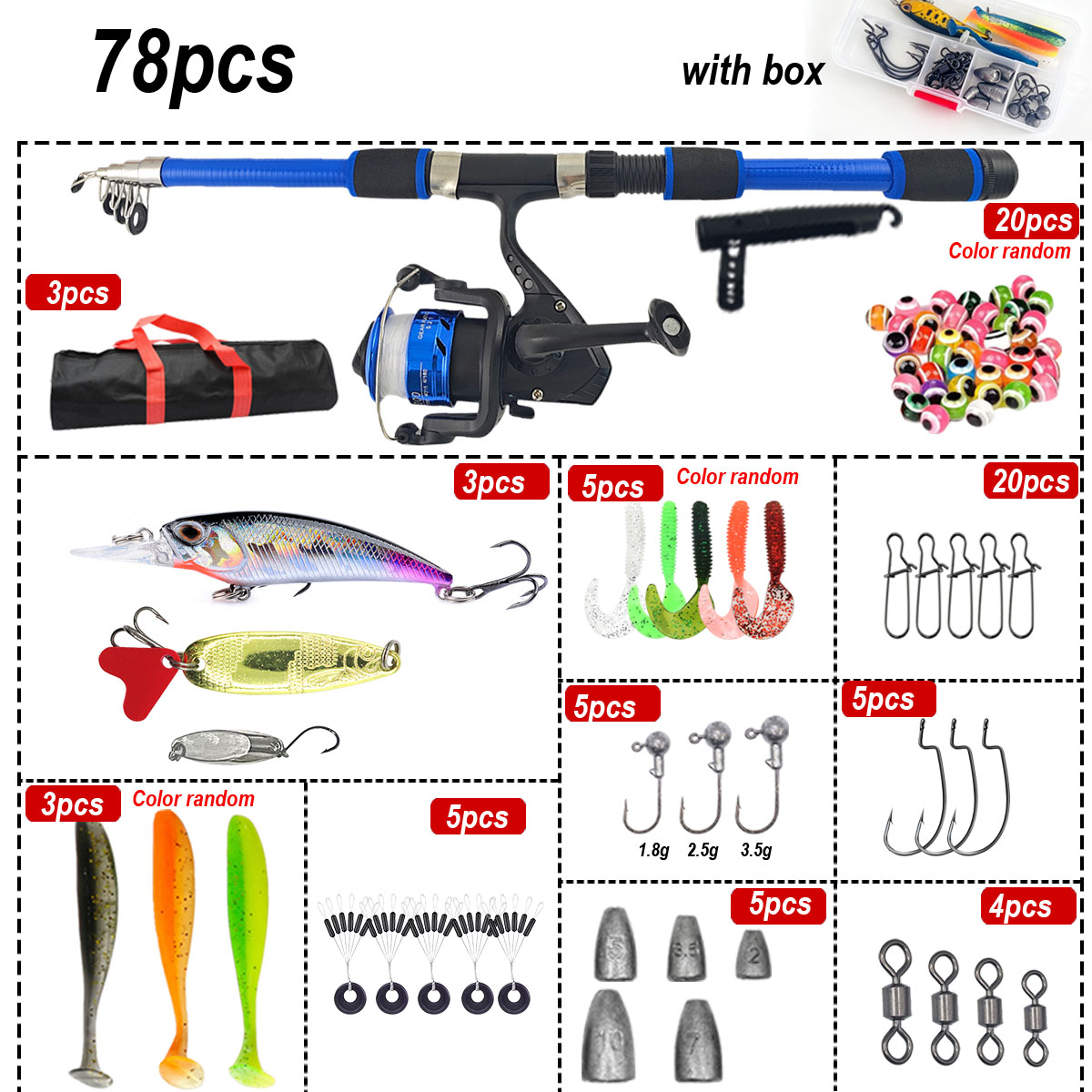 46-delige telescopische hengel - Saltwater Line recensie en prijs