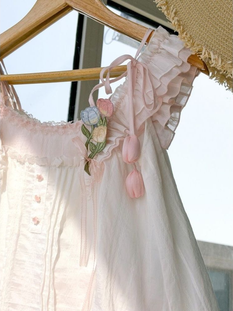 Zoete Kawaii Ruffle Trim Tulip - Fly Line recensie en prijs